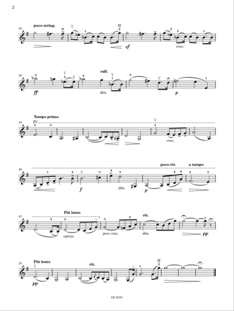 Chanson de nuit (Grade 6, B2, from the ABRSM Violin Syllabus from 2024) Violin Solo scores gallery preview page 2