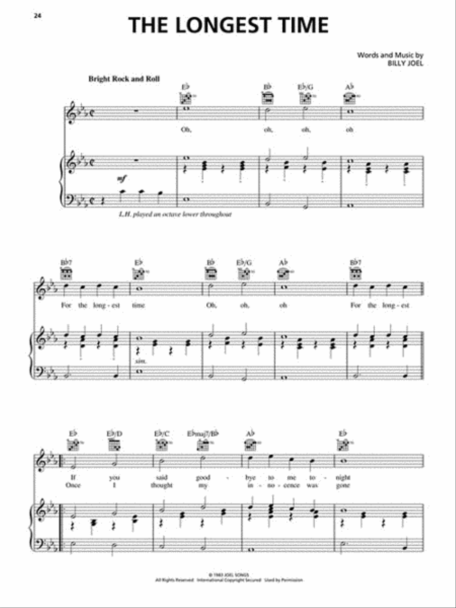 Billy Joel Hits Piano, Vocal, Guitar scores gallery preview page 4