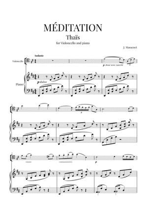 Book cover for Meditation from Thaïs for Cello and Piano