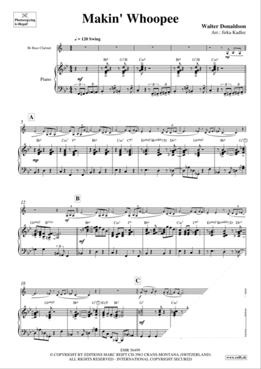 Makin' Whoopee Bass Clarinet scores gallery preview page 4