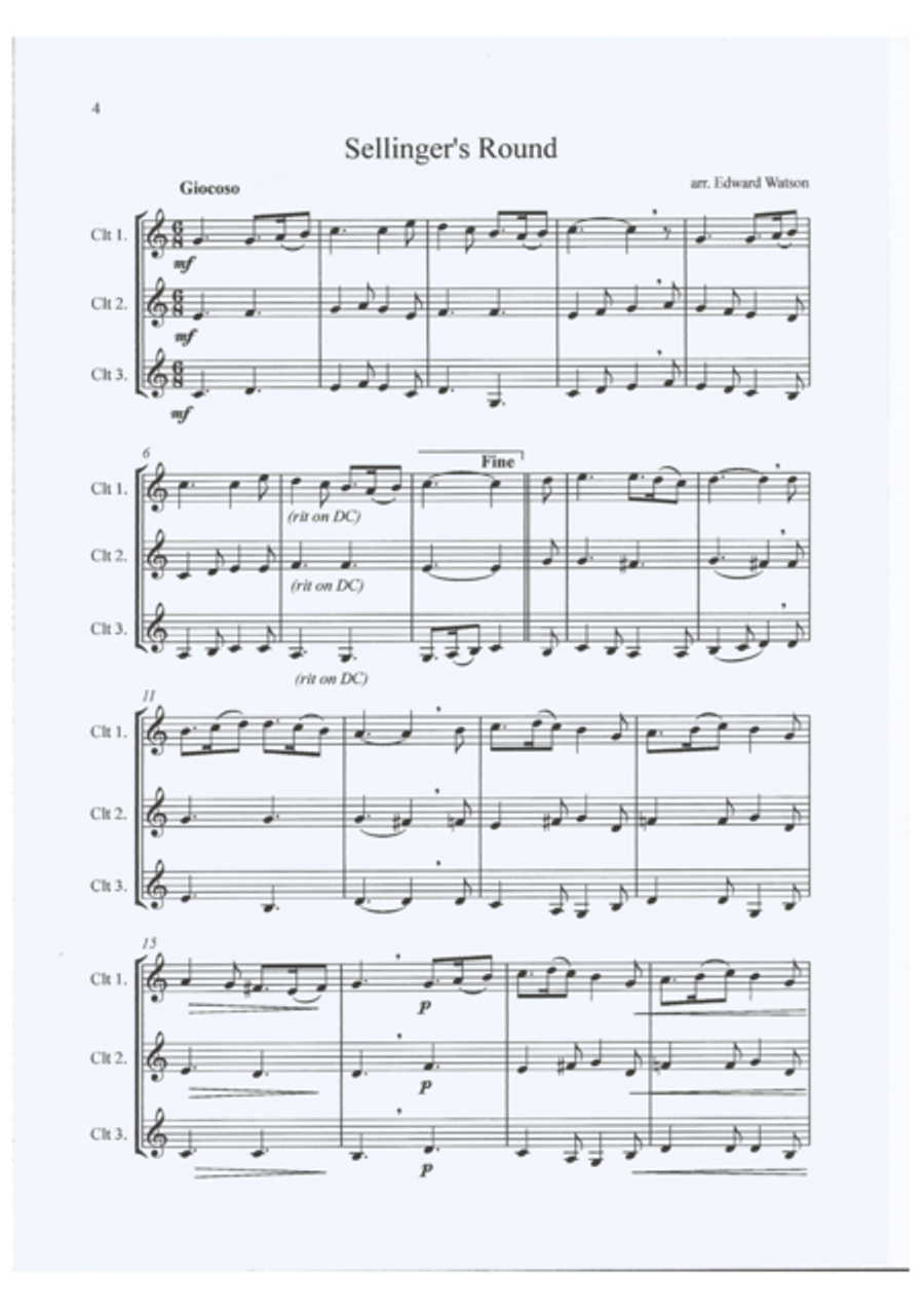 Three Old English Airs Clarinet scores gallery preview page 5