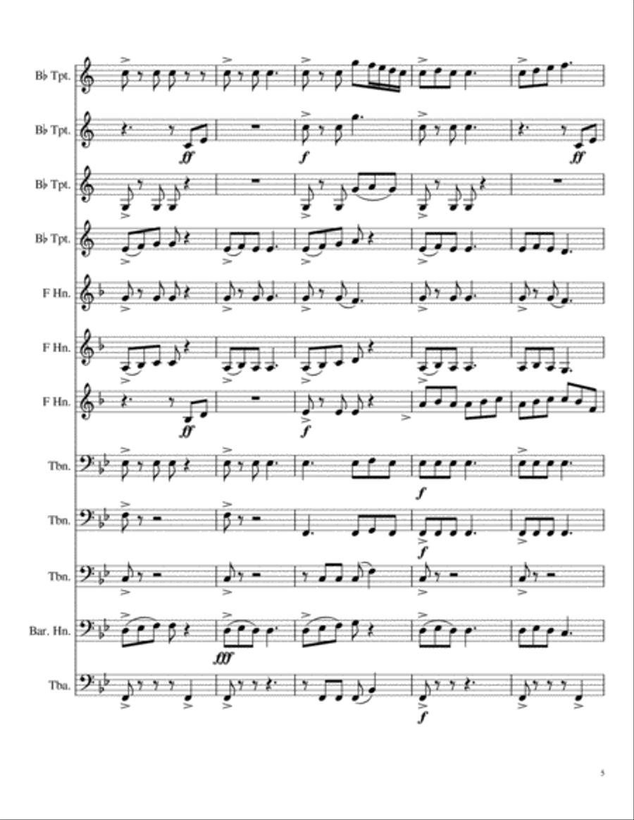 A Song Without Words (For Brass Ensembles) Brass Ensemble scores gallery preview page 5