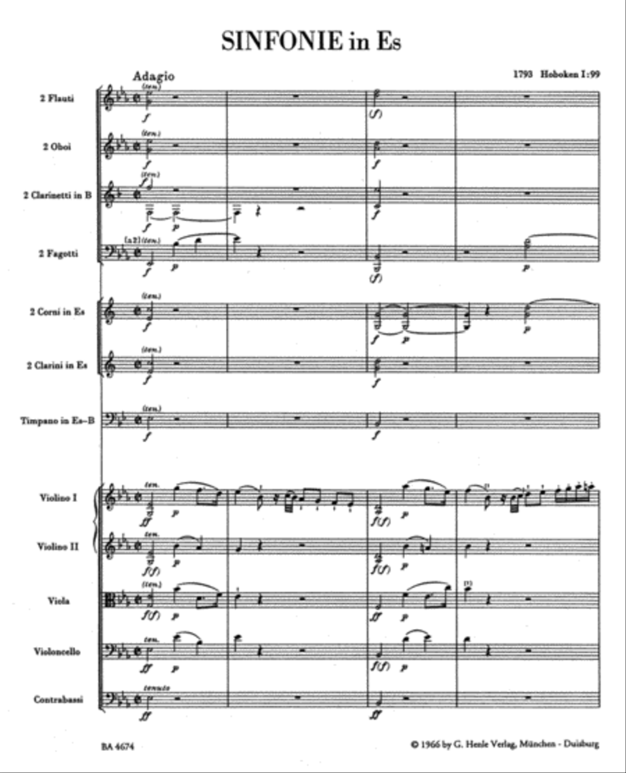 Londoner Symphony, No. 7 E flat major Hob.I:99 Orchestra scores gallery preview page 2