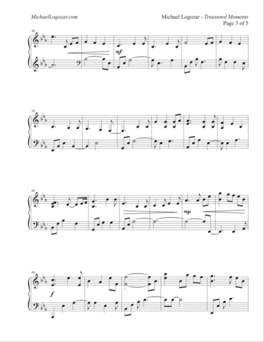 Treasured Moments Piano Solo scores gallery preview page 3