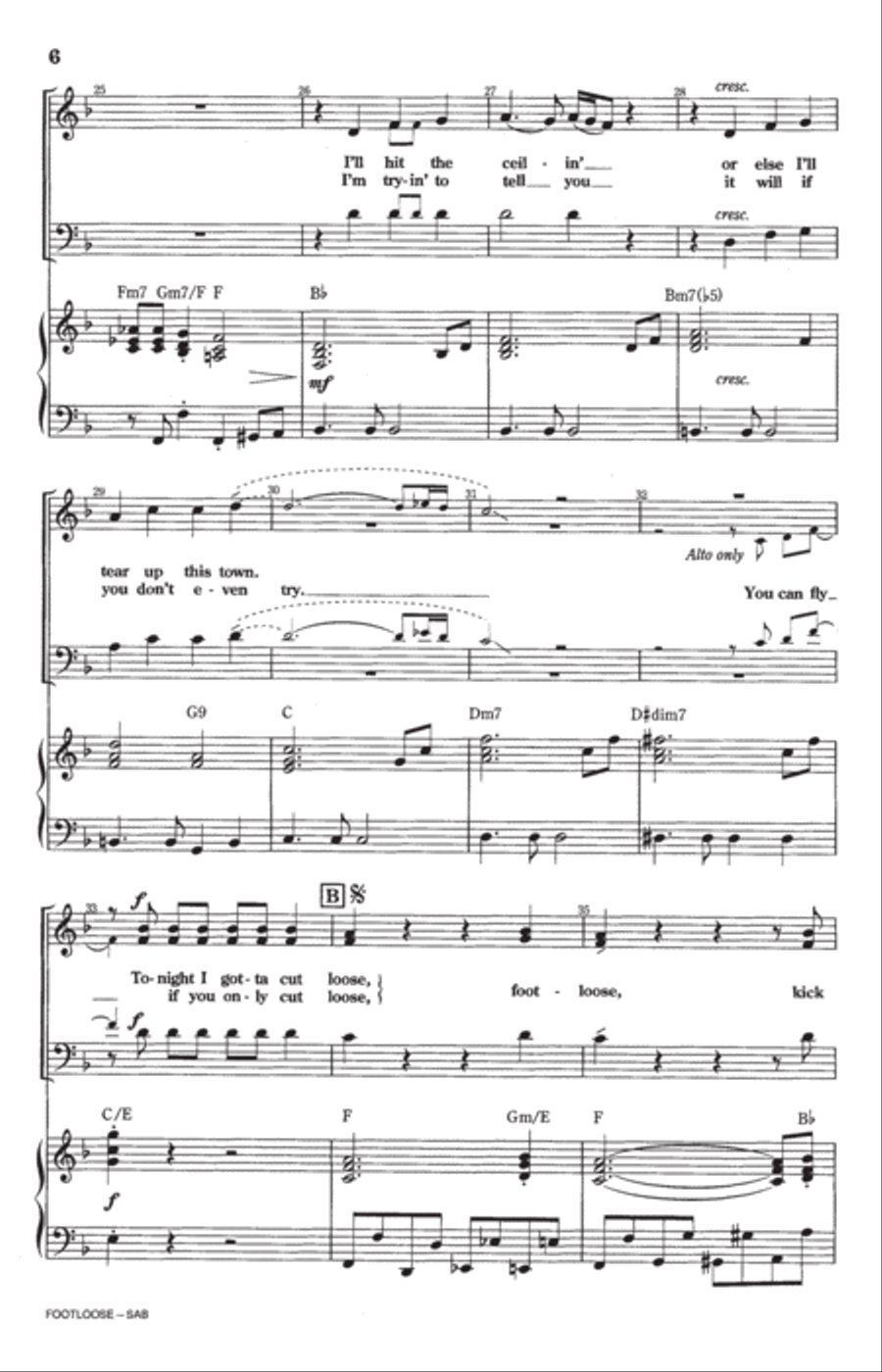 Footloose (arr. Kirby Shaw) 3-Part scores gallery preview page 4