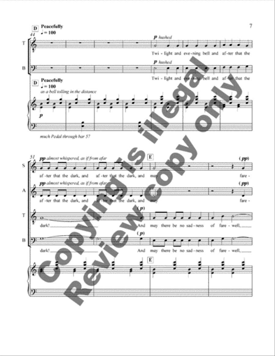 Crossing the Bar 4-Part scores gallery preview page 5