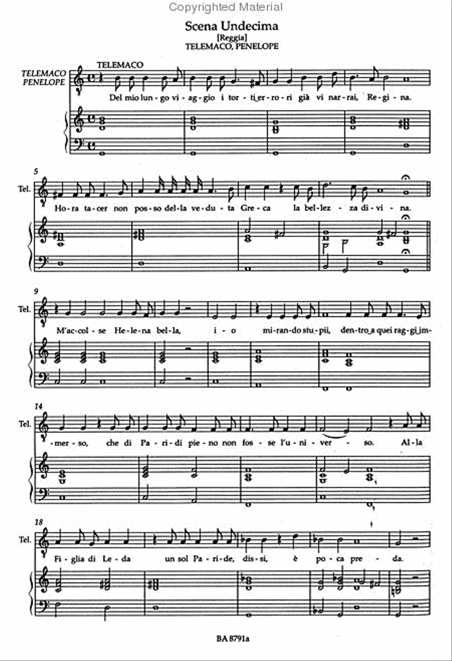 Il ritorno d'Ulisse in patria Choir scores gallery preview page 3