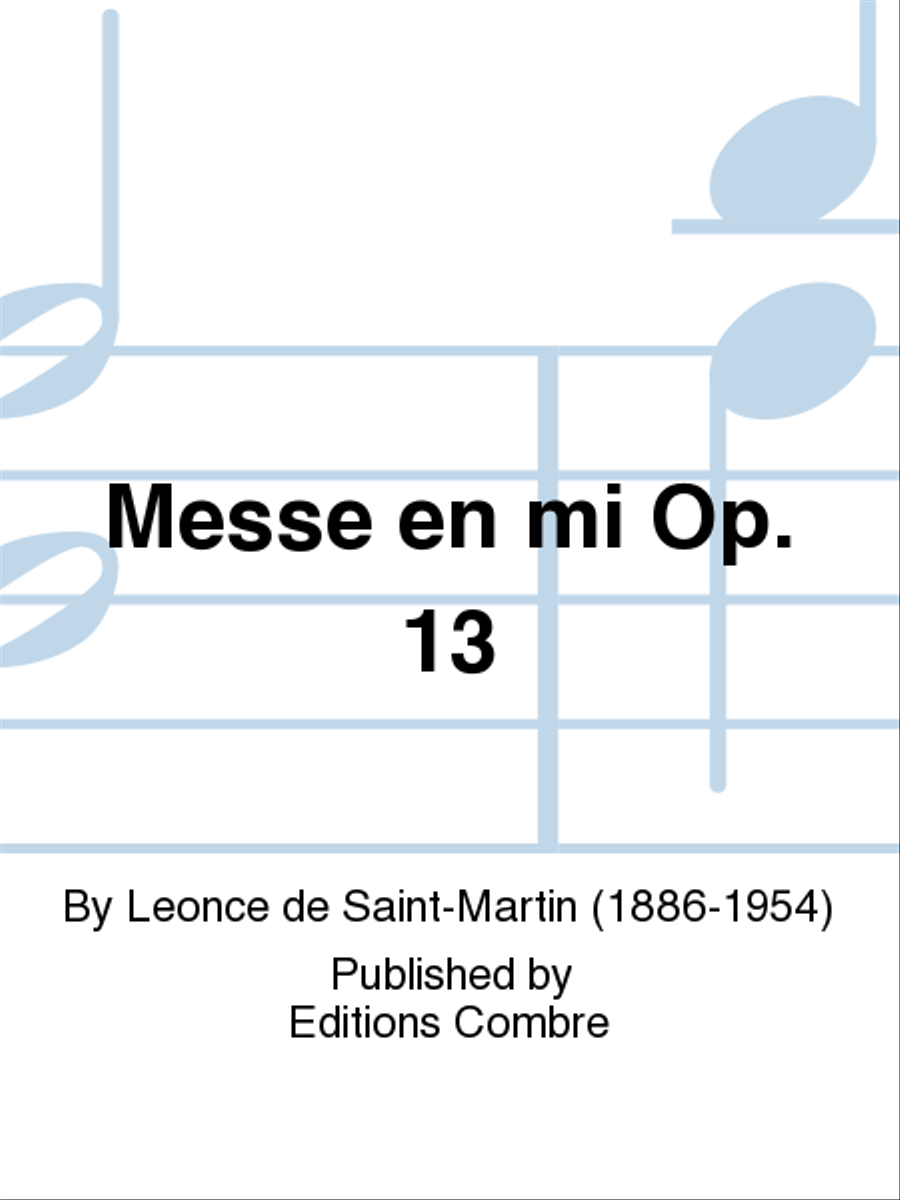 Messe en Mi Op. 13 Messe en Mi Op. 13 Trombone scores gallery preview page 1
