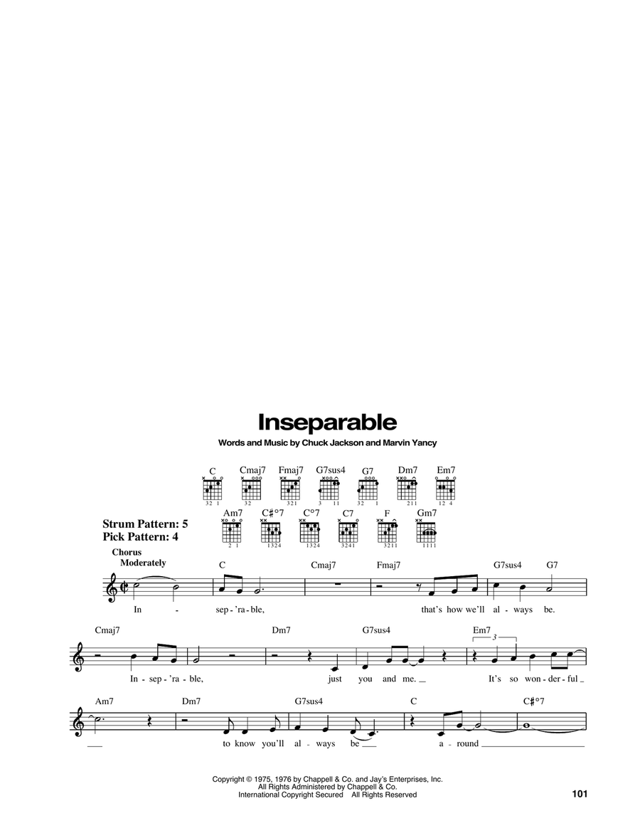 Inseparable Acoustic Guitar scores gallery preview page 1