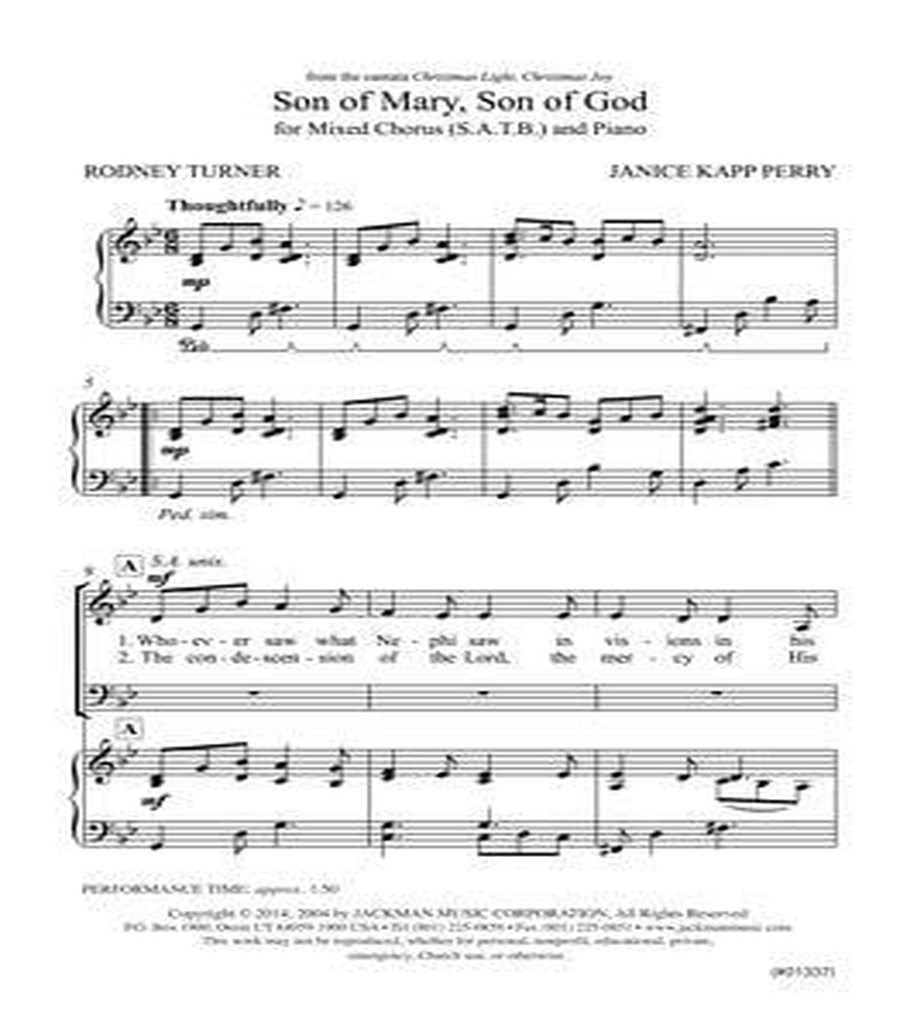 Son of Mary, Son of God - SATB 4-Part scores gallery preview page 2