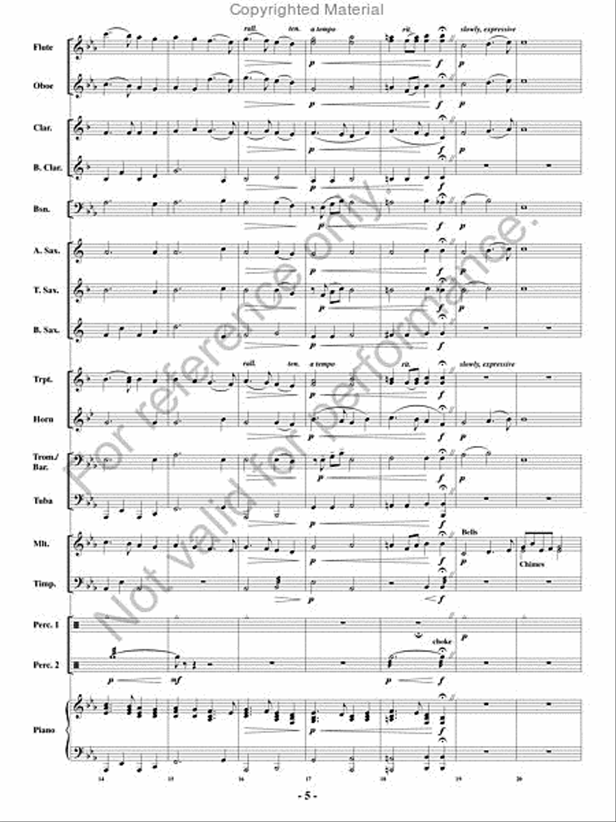 All Through The Night Concert Band scores gallery preview page 4