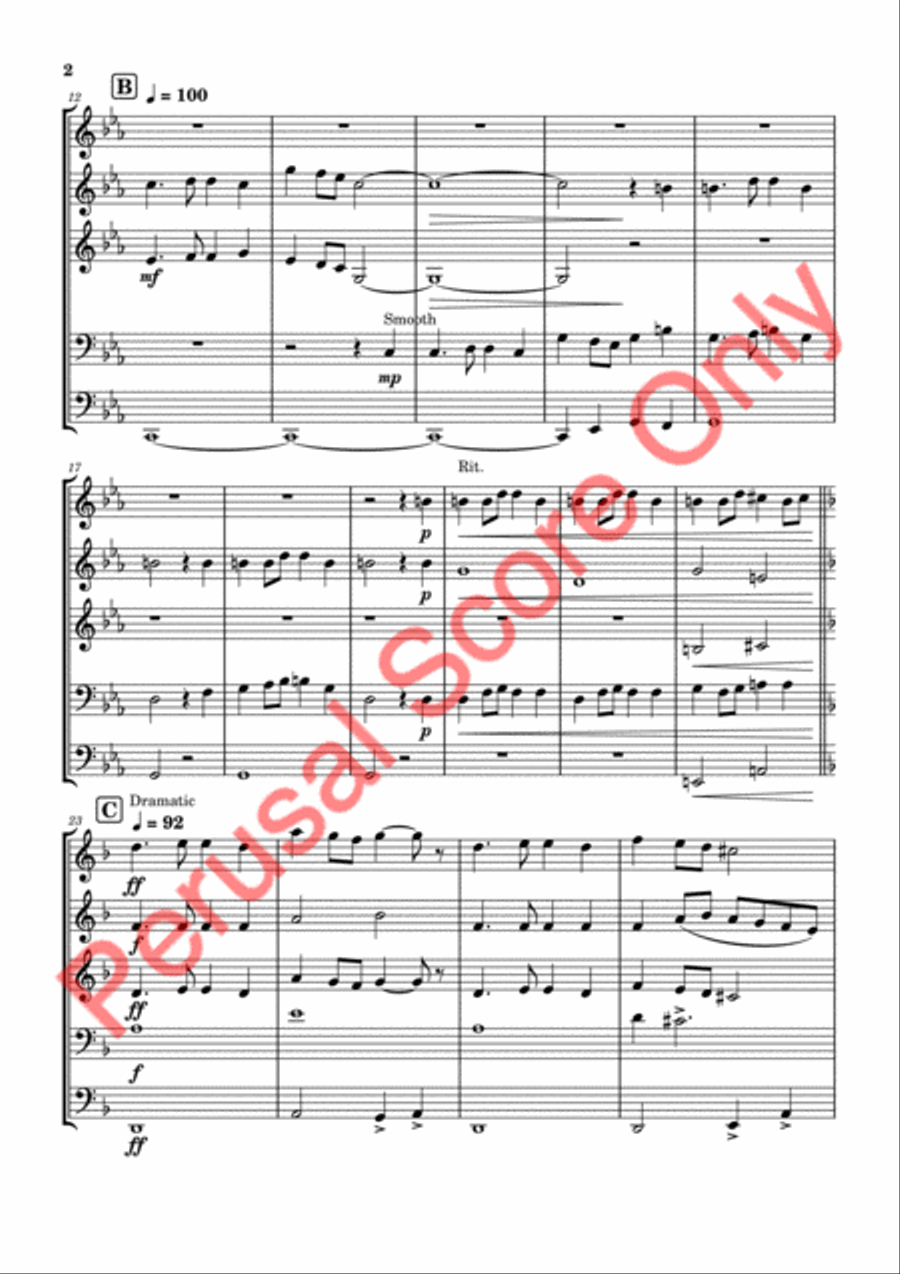 Comfort at the Cross Brass Ensemble scores gallery preview page 2