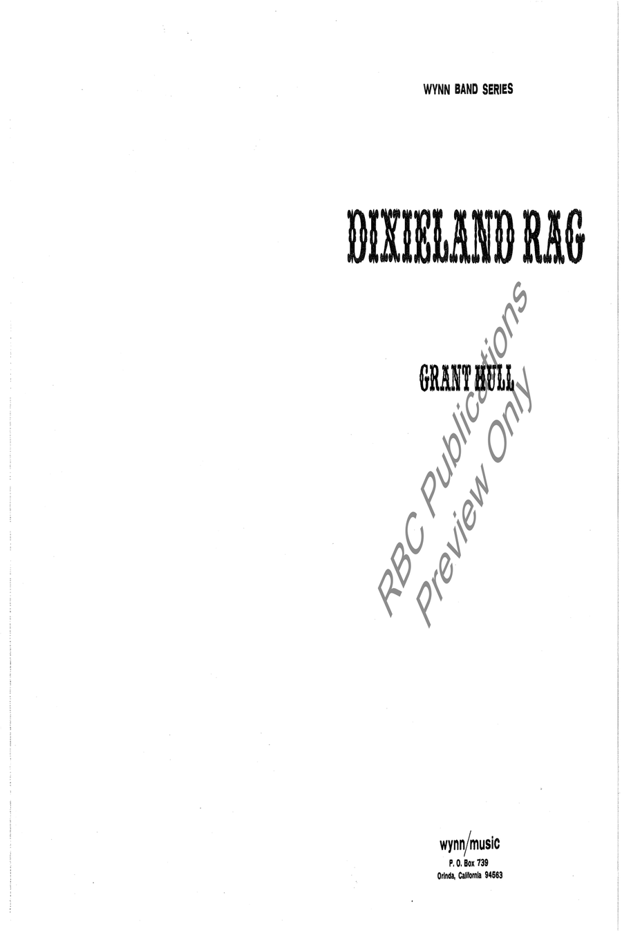 Dixieland Rag Concert Band scores gallery preview page 2