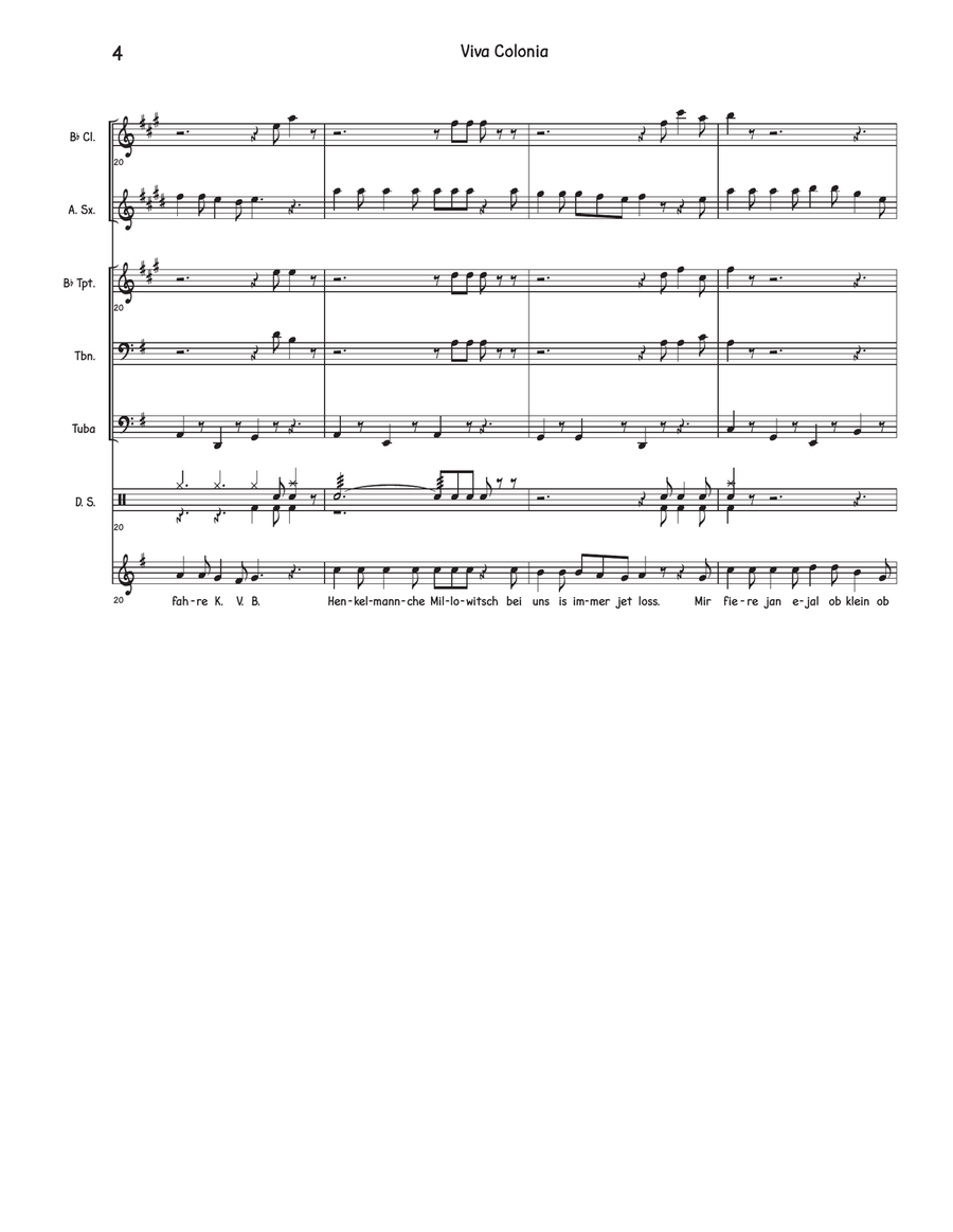 Viva Colonia Small Ensemble scores gallery preview page 4
