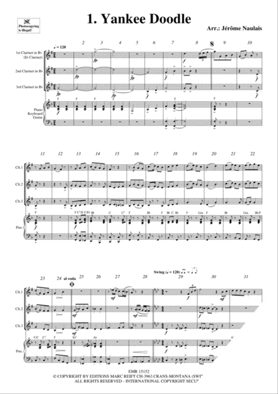 3 Clarinets & Piano Vol. 9 Clarinet scores gallery preview page 3