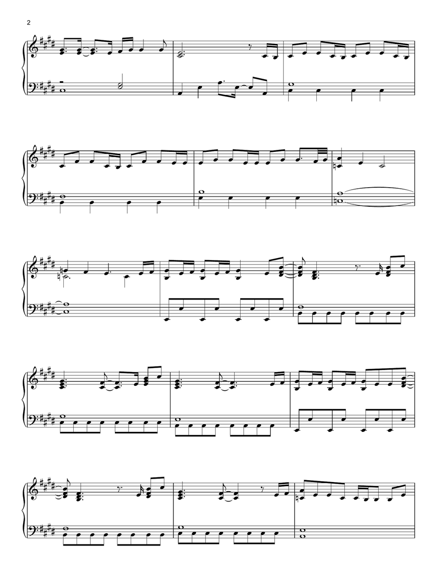 How Far I'll Go (from Moana) Piano Solo scores gallery preview page 2