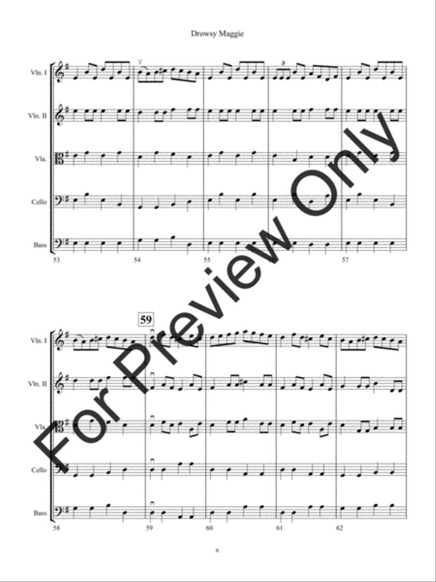 Drowsy Maggie String Orchestra scores gallery preview page 9