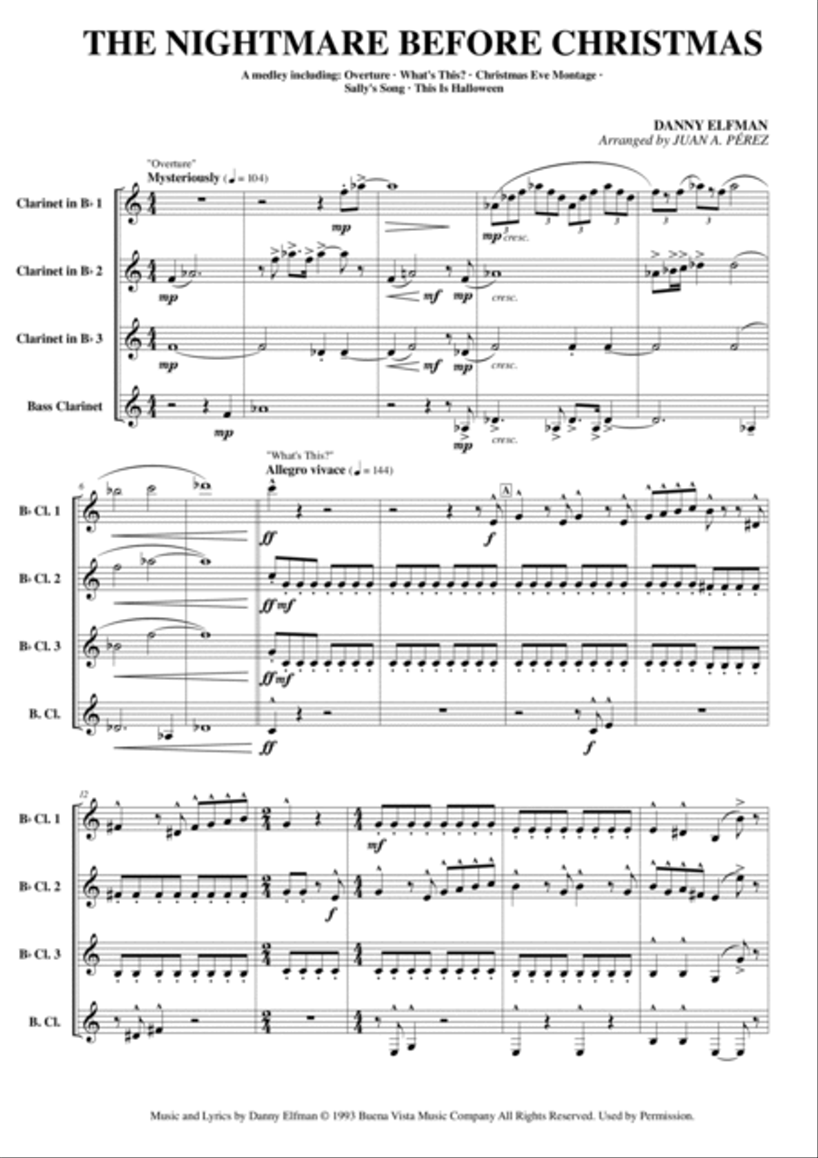 Overture Clarinet Quartet scores gallery preview page 2