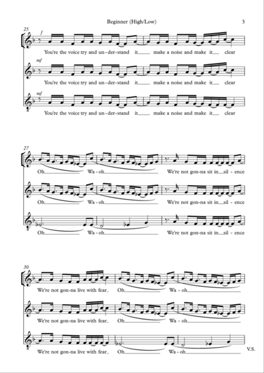 You're The Voice You're The Voice 3-Part scores gallery preview page 3