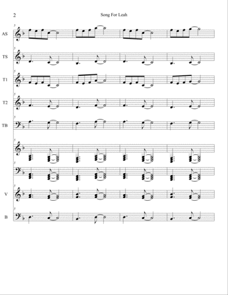 Song For Leah Song For Leah Jazz Ensemble scores gallery preview page 2