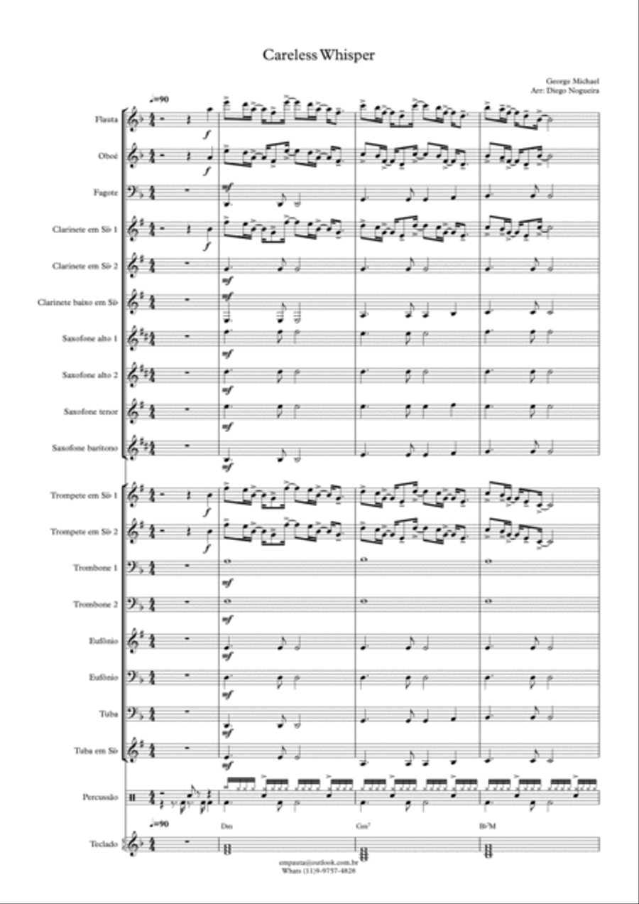Careless Whisper Concert Band scores gallery preview page 2
