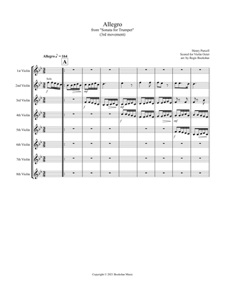 Allegro (from "Sonata for Trumpet") (Bb) (Violin Octet)