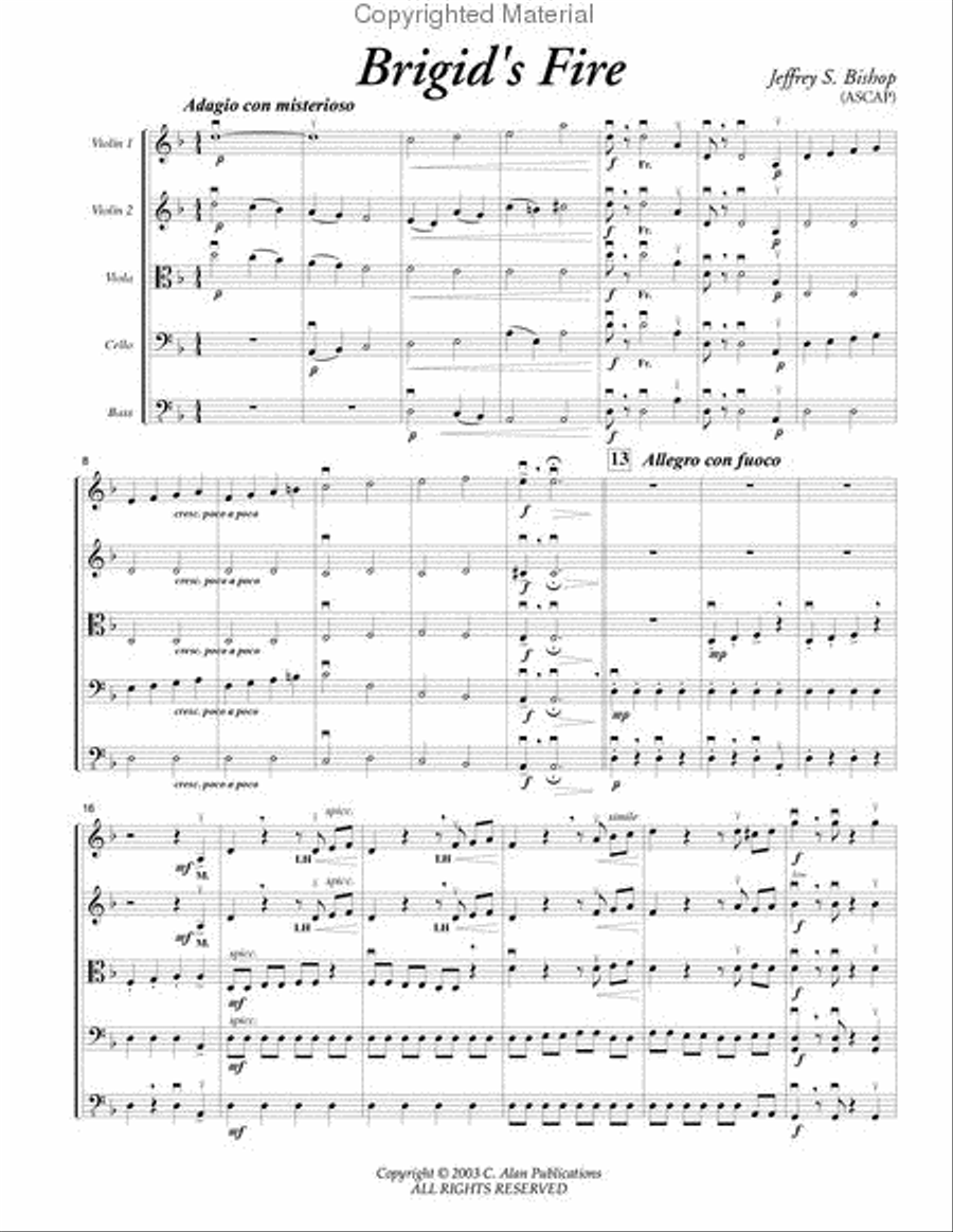 Brigid's Fire Brigid's Fire String Orchestra scores gallery preview page 2