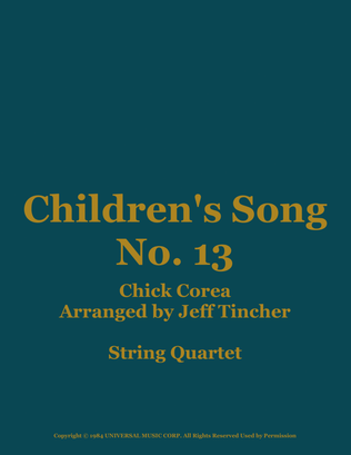 Children's Song No. 13
