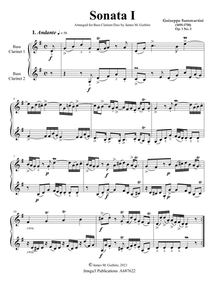Sammartini: Sonata Op. 1 No. 1 for Bass Clarinet Duo