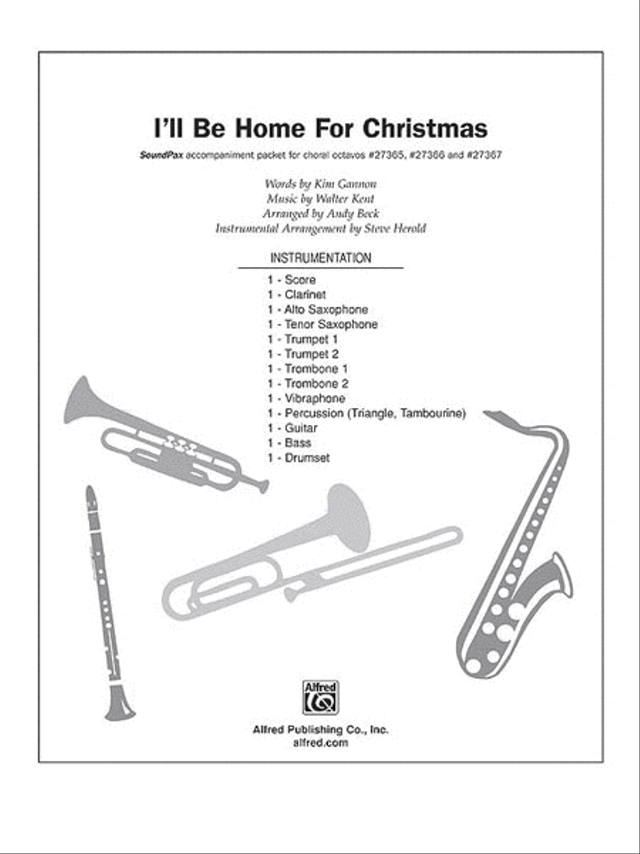 I'll Be Home for Christmas Choir scores gallery preview page 1
