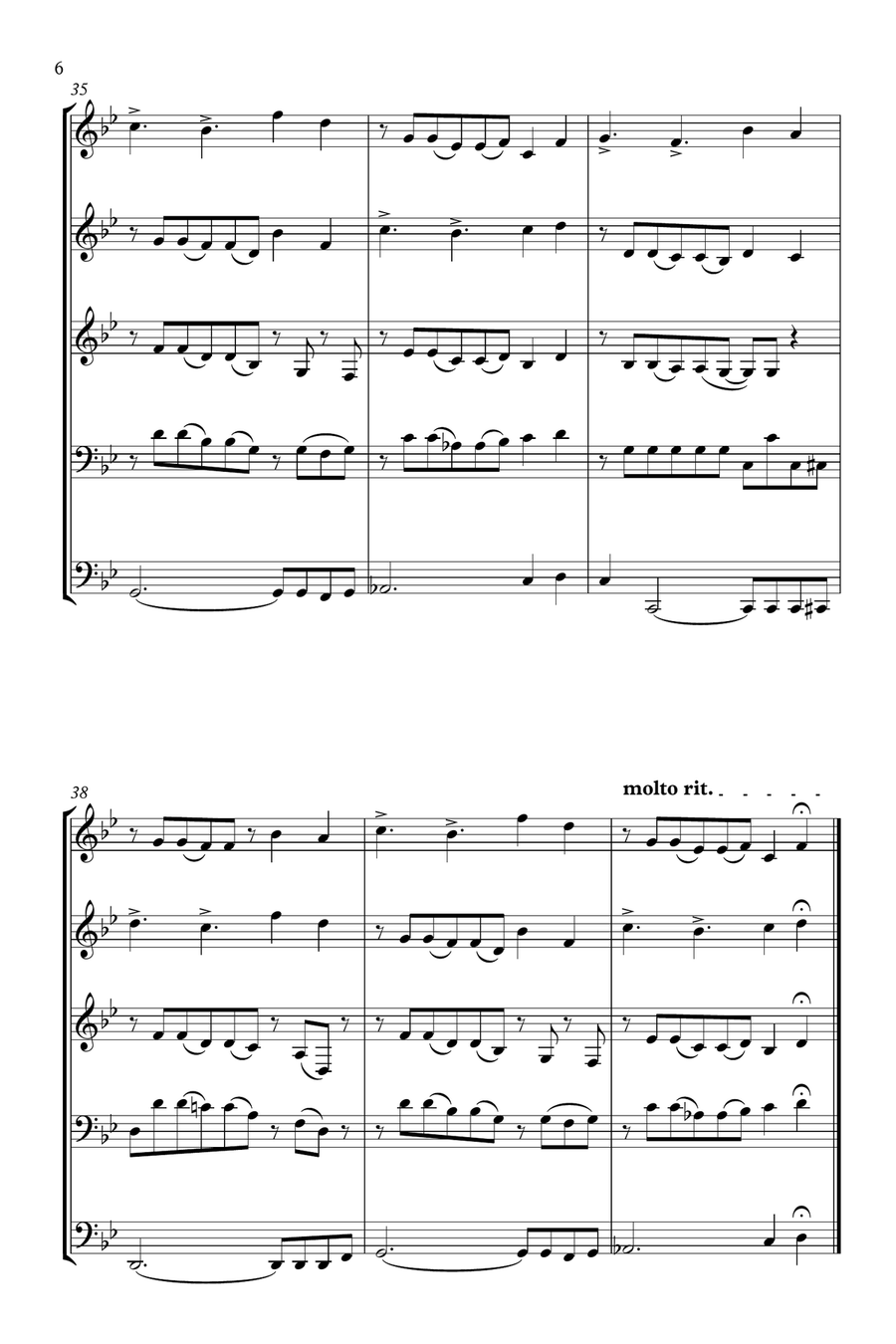 Alphys (from Undertale) Brass Ensemble scores gallery preview page 6