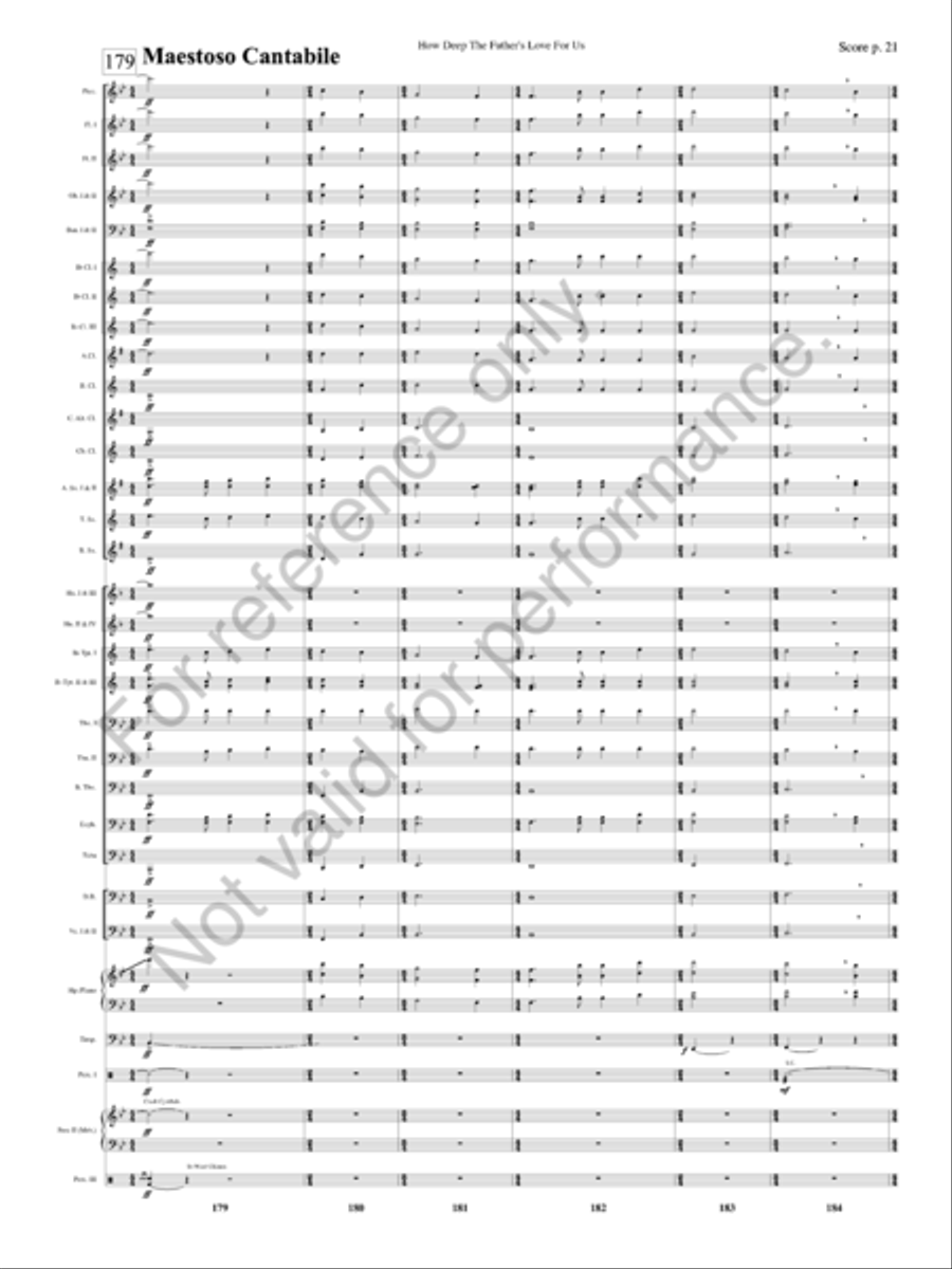 How Deep The Father's Love For Us Concert Band scores gallery preview page 24