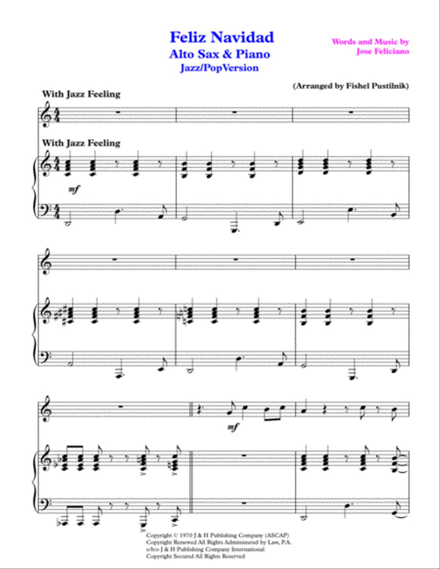 Feliz Navidad Woodwind Duet scores gallery preview page 2