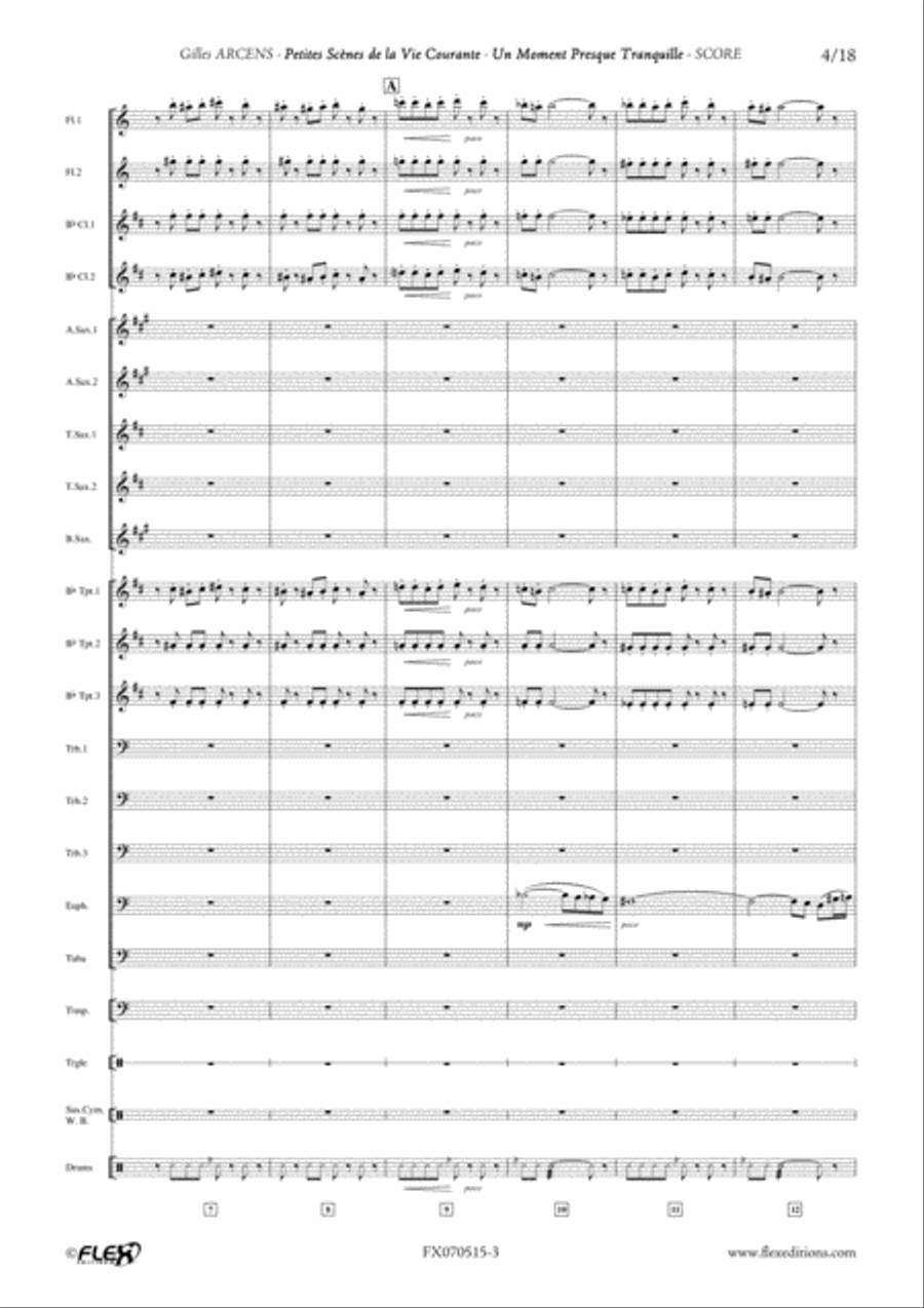 Un Moment Presque Tranquille Concert Band scores gallery preview page 4