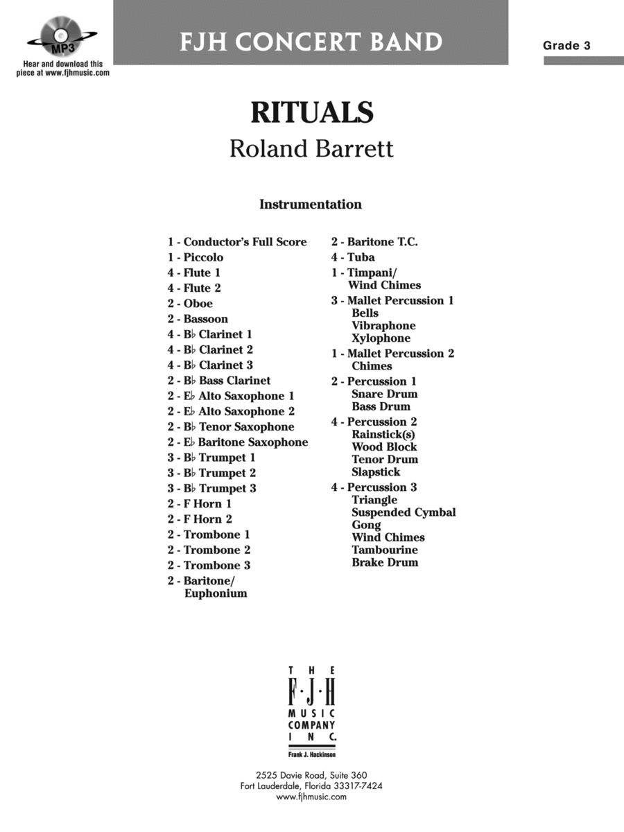 Rituals: Score Concert Band scores gallery preview page 1