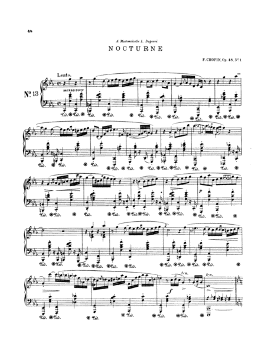 Chopin: Nocturne Op. 48, No. 1 (Ed. Franz Liszt) Piano Solo scores gallery preview page 1
