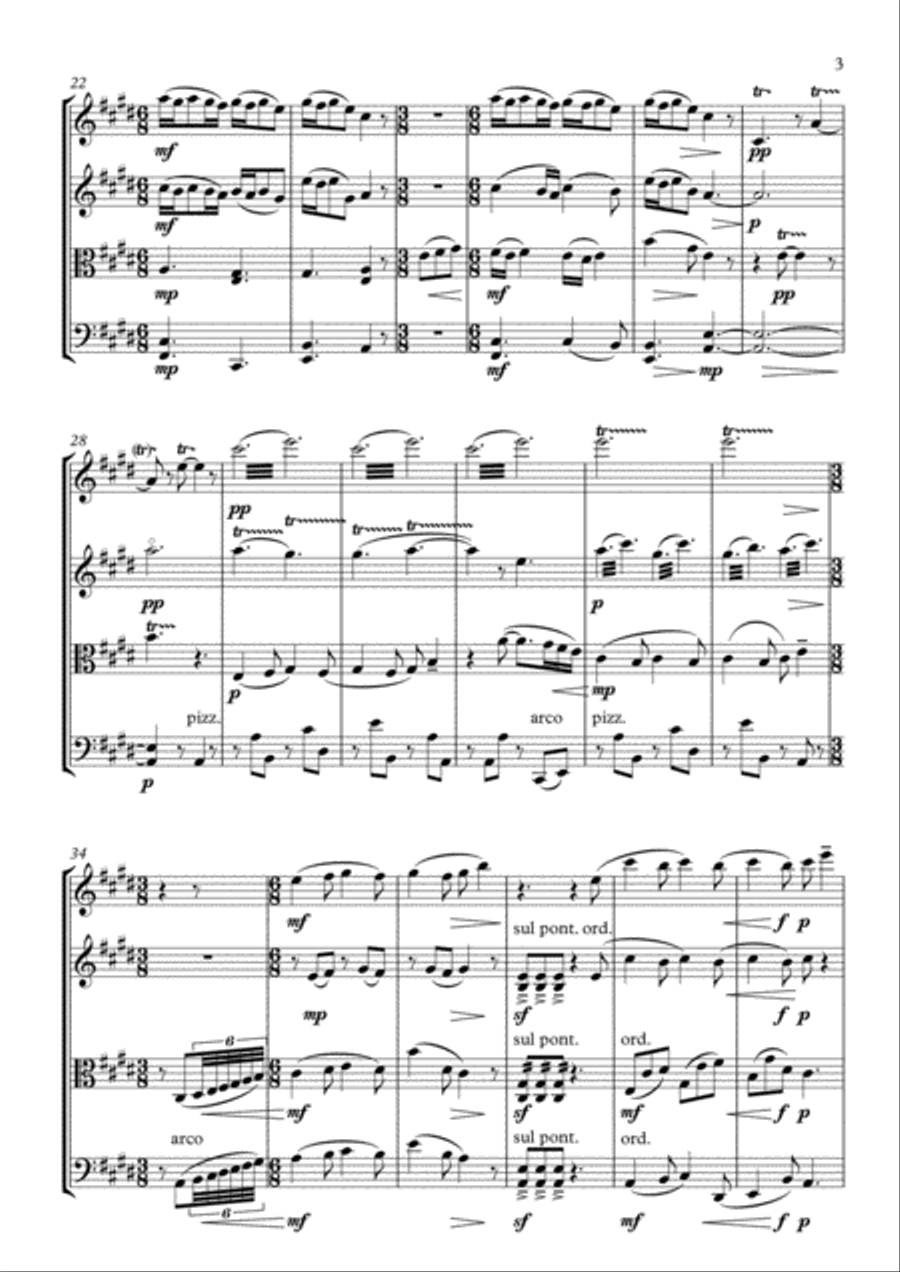 When The Party's Over String Quartet scores gallery preview page 3