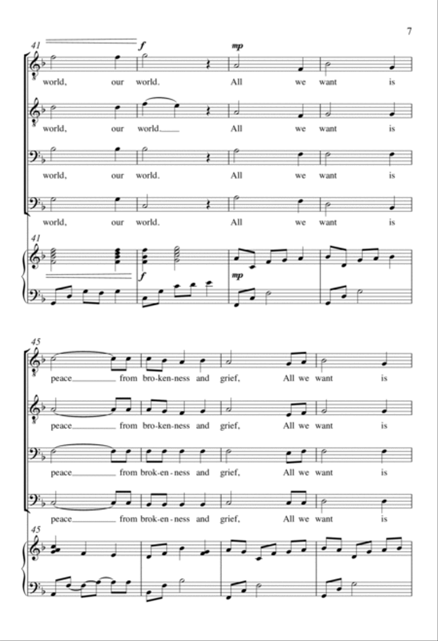 All We Want is Peace TTBB scores gallery preview page 5