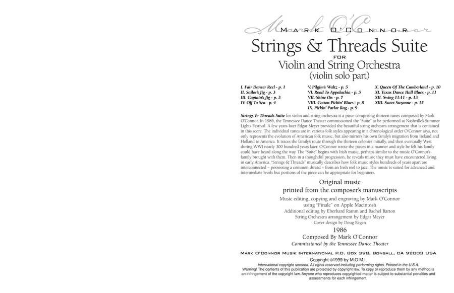 Strings & Threads Suite (violin solo part - for violin and string orchestra) String Orchestra scores gallery preview page 3