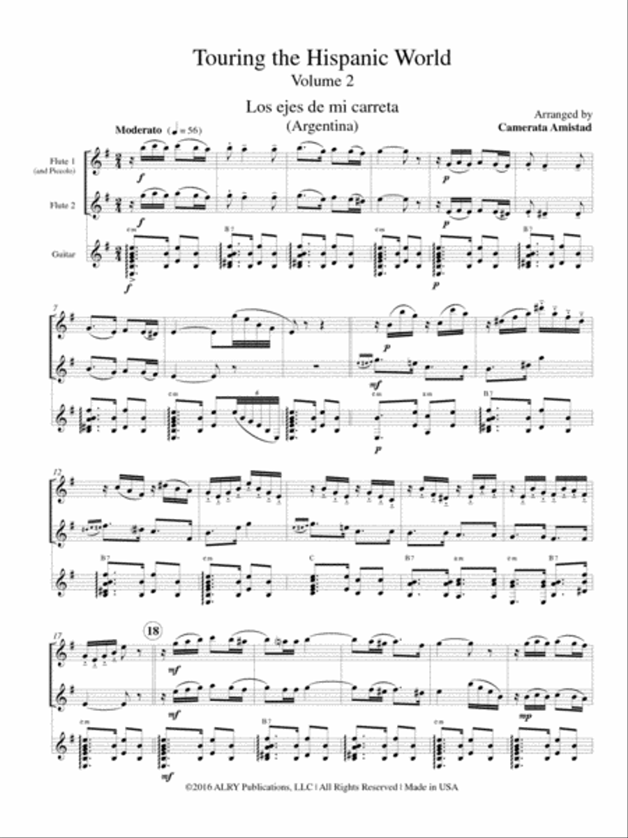 Touring the Hispanic World, Volume 2 Flute scores gallery preview page 2