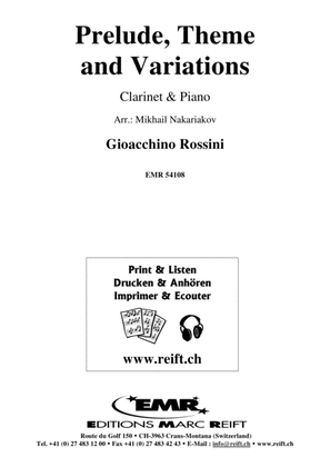 Book cover for Prelude, Theme and Variations
