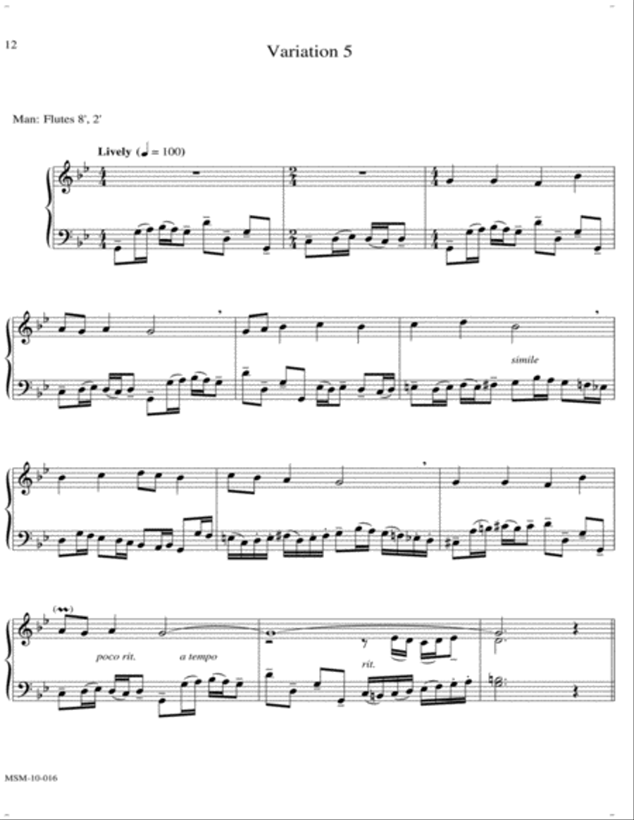 Variations on Nun komm, der Heiden Heiland Organ scores gallery preview page 8