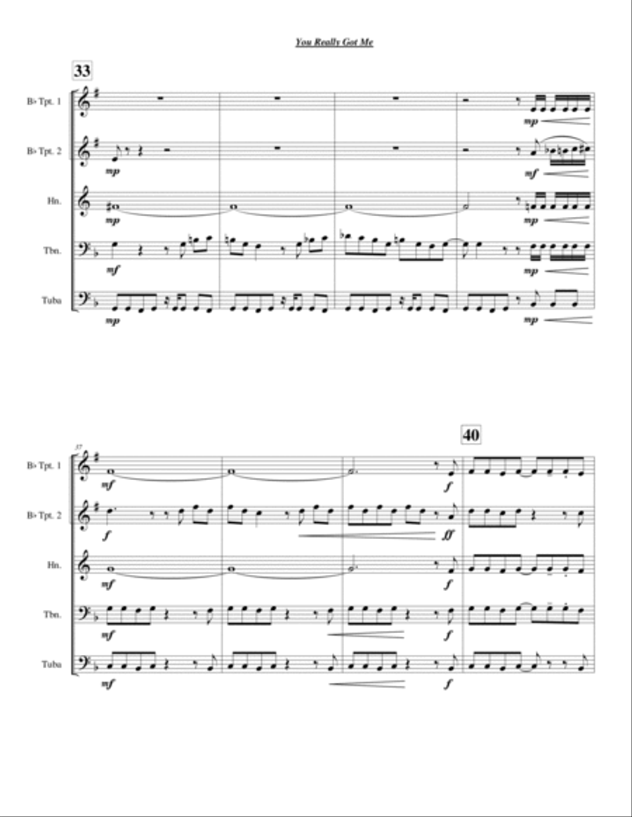 You Really Got Me You Really Got Me Chamber Music scores gallery preview page 5