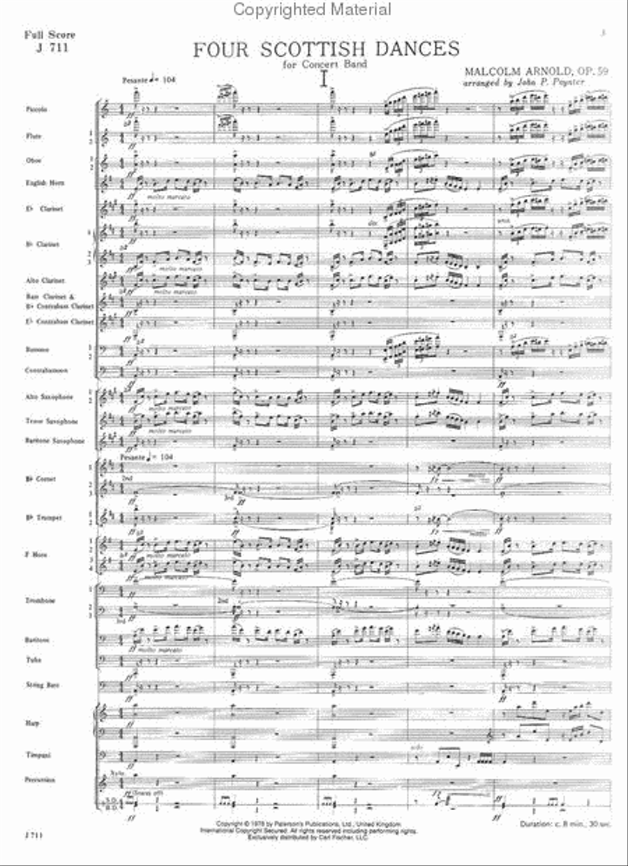 Four Scottish Dances Concert Band scores gallery preview page 2