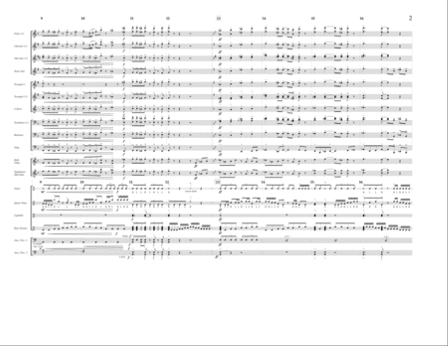 Motown Theme Show Opener (arr. Tom Wallace) - Full Score Marching Band scores gallery preview page 2