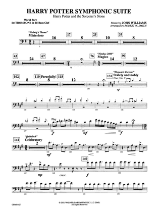 Harry Potter Symphonic Suite: (wp) 1st B-flat Trombone B.C.