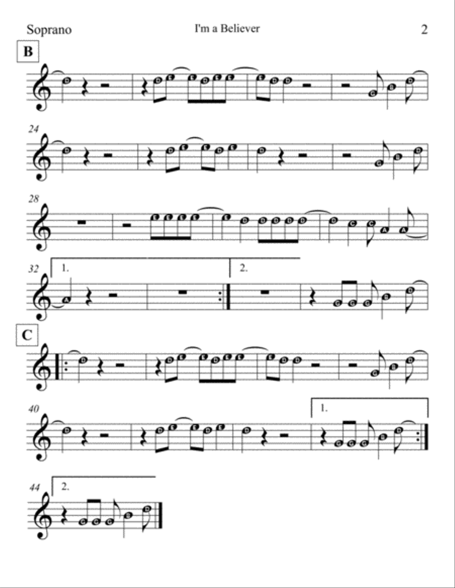 I'm A Believer Percussion Ensemble scores gallery preview page 4
