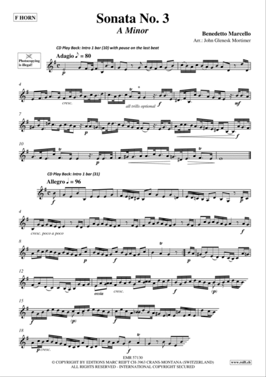 Sonata No. 3 Horn scores gallery preview page 3
