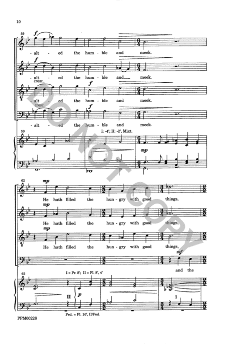 Evening Service for the Nativity Divisi scores gallery preview page 11