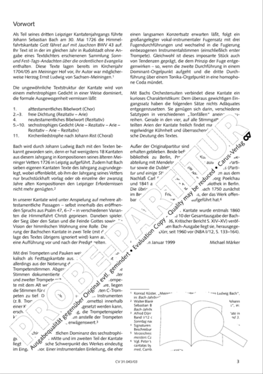 God goeth up with shouting (Gott fahret auf mit Jauchzen) 4-Part scores gallery preview page 4